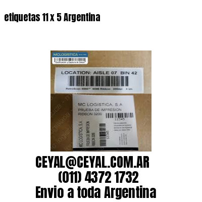 etiquetas 11 x 5 Argentina