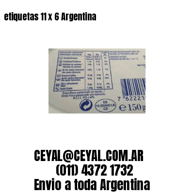 etiquetas 11 x 6 Argentina