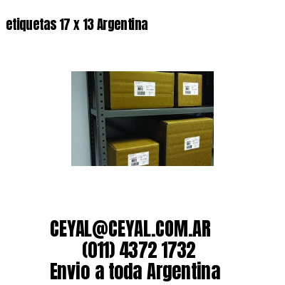 etiquetas 17 x 13 Argentina