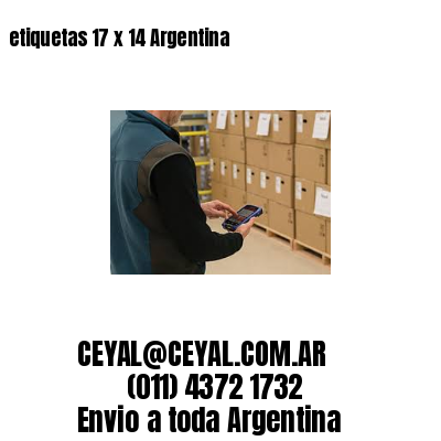 etiquetas 17 x 14 Argentina