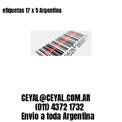 etiquetas 17 x 5 Argentina