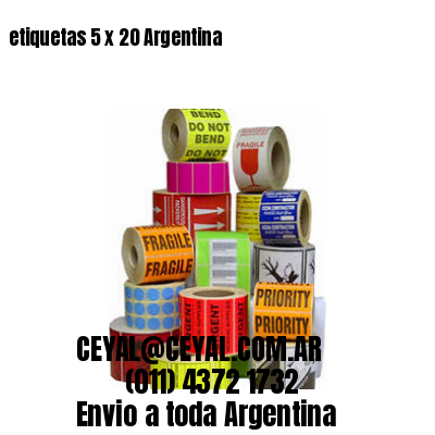 etiquetas 5 x 20 Argentina