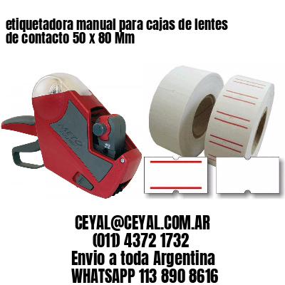 etiquetadora manual para cajas de lentes de contacto 50 x 80 Mm