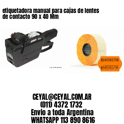 etiquetadora manual para cajas de lentes de contacto 90 x 40 Mm