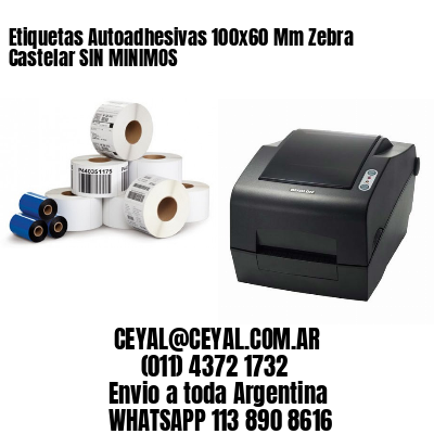 Etiquetas Autoadhesivas 100×60 Mm Zebra  Castelar SIN MINIMOS