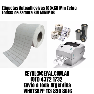 Etiquetas Autoadhesivas 100x60 Mm Zebra  Lomas de Zamora SIN MINIMOS