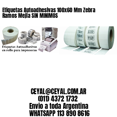 Etiquetas Autoadhesivas 100x60 Mm Zebra  Ramos Mejía SIN MINIMOS