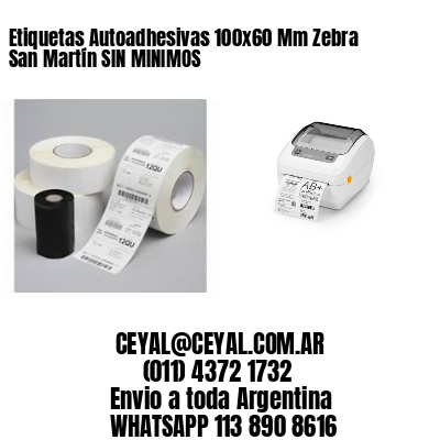 Etiquetas Autoadhesivas 100×60 Mm Zebra  San Martín SIN MINIMOS