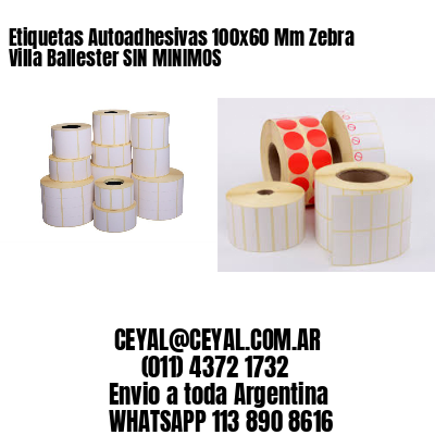 Etiquetas Autoadhesivas 100×60 Mm Zebra  Villa Ballester SIN MINIMOS