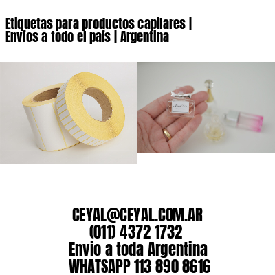 Etiquetas para productos capilares | Envíos a todo el país | Argentina
