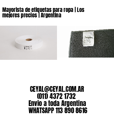 Mayorista de etiquetas para ropa | Los mejores precios | Argentina