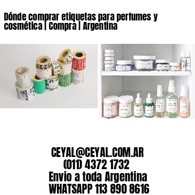 Dónde comprar etiquetas para perfumes y cosmética | Compra | Argentina