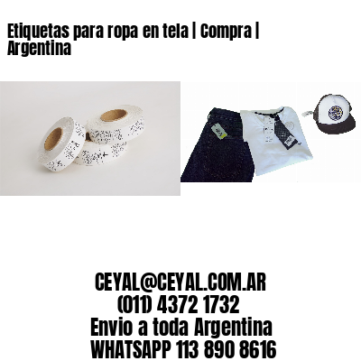 Etiquetas para ropa en tela | Compra | Argentina