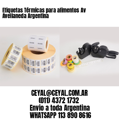 Etiquetas Térmicas para alimentos Av Avellaneda Argentina