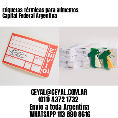 Etiquetas Térmicas para alimentos Capital Federal Argentina