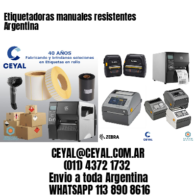 Etiquetadoras manuales resistentes Argentina