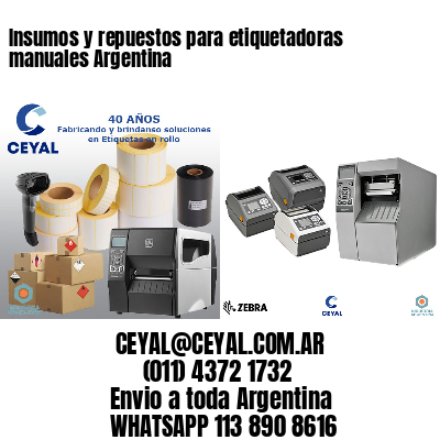 Insumos y repuestos para etiquetadoras manuales Argentina