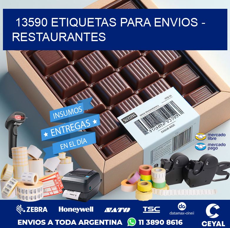 13590 ETIQUETAS PARA ENVIOS - RESTAURANTES