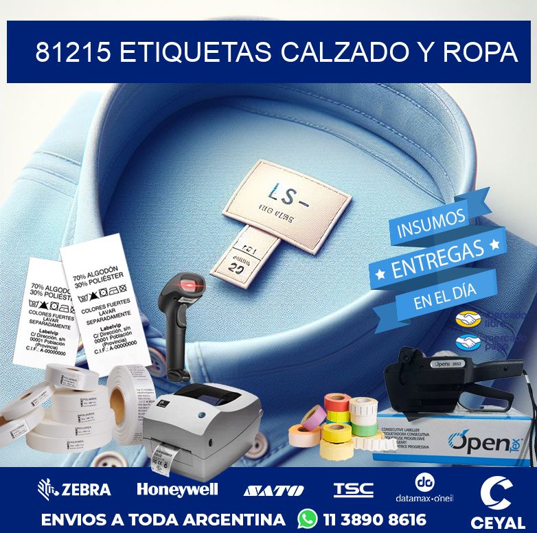 81215 ETIQUETAS CALZADO Y ROPA