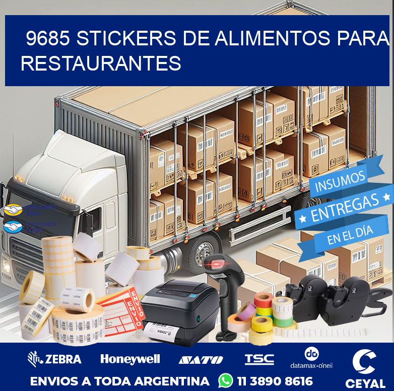 9685 STICKERS DE ALIMENTOS PARA RESTAURANTES