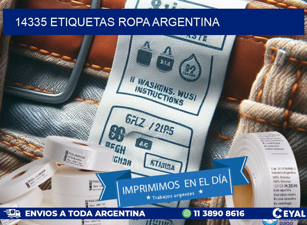 14335 ETIQUETAS ROPA ARGENTINA