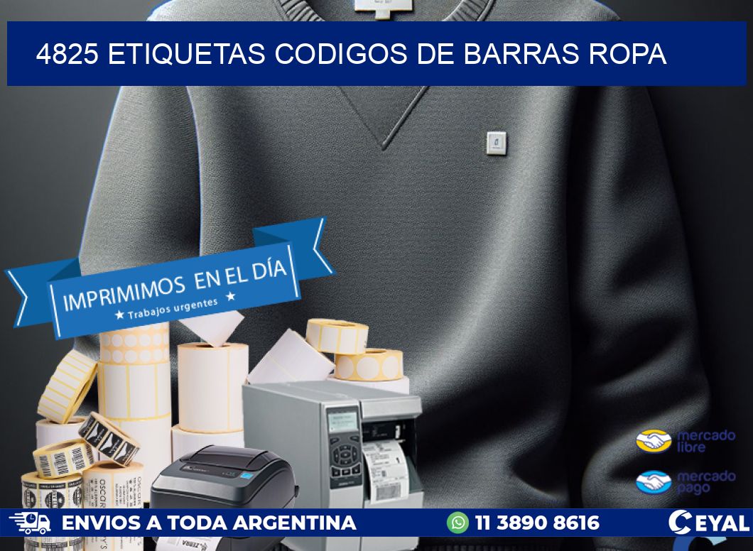 4825 ETIQUETAS CODIGOS DE BARRAS ROPA