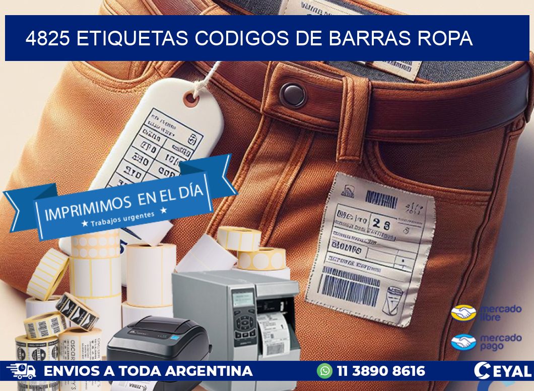 4825 ETIQUETAS CODIGOS DE BARRAS ROPA
