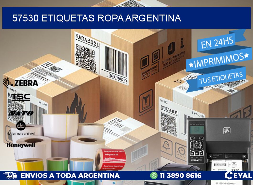 57530 ETIQUETAS ROPA ARGENTINA