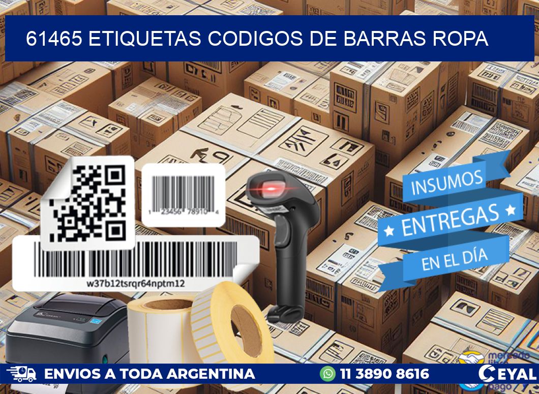 61465 ETIQUETAS CODIGOS DE BARRAS ROPA