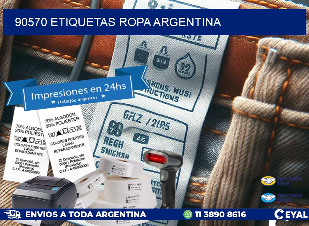90570 ETIQUETAS ROPA ARGENTINA